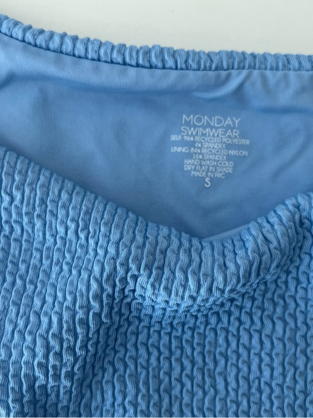 Monday Swimwear Blue Ribbed Bikini set - Picture 7 of 12